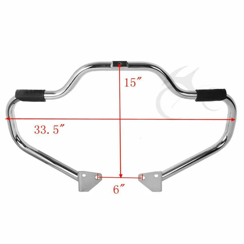 Harley Dyna Low Rider Fat Bob 06-17 Super Glide Custom FXDC 07-14 Motorcycle 1.25" Engine Guard Highway Crash Bar - Newer-Adventures