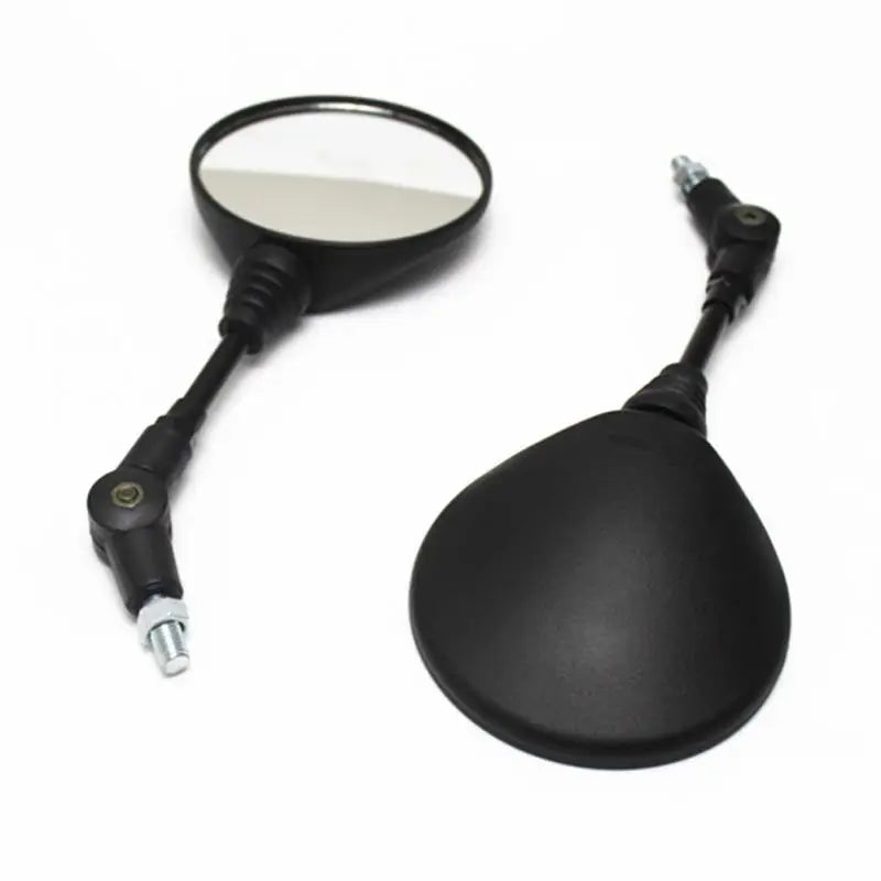 1/2PCS Motorcycle Black Universal 10mm Side Rearview Mirror Folding Round Mirror Best for certain models of Kawisaki - Newer-Adventures