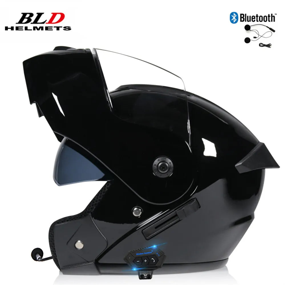 "Bluetooth BLD-161 Flip Up Motorcycle Helmet Double Lens Racing Unisex  Motocross Dot Ece - Newer-Adventures