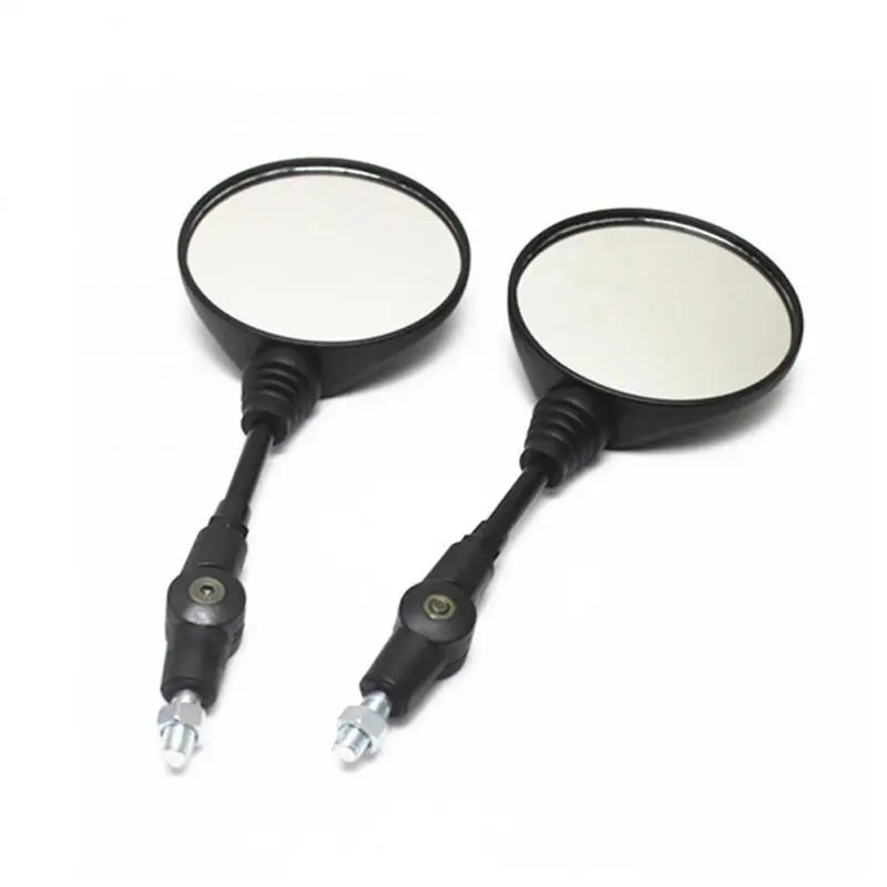 1/2PCS Motorcycle Black Universal 10mm Side Rearview Mirror Folding Round Mirror Best for certain models of Kawisaki - Newer-Adventures