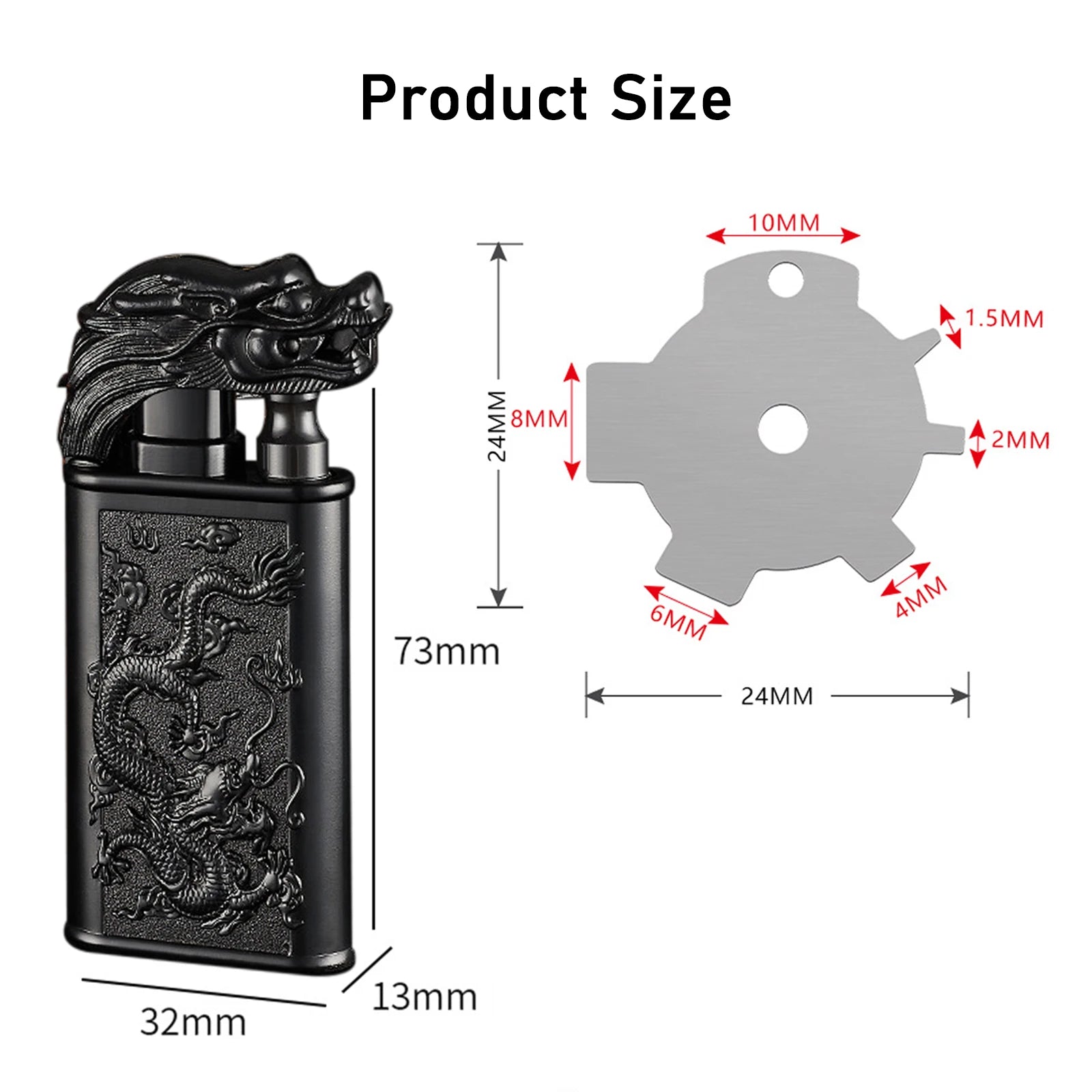 Cool Dragon Design Magic Dual Flame Torch/Lighter with Adjusting Flame Windproof Jet Flame Lighter - Newer-Adventures