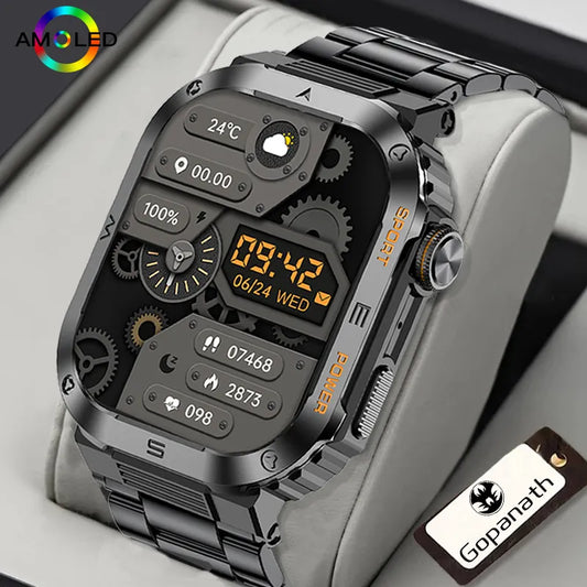 Rugged And Durable Military Smart Watch Ip68 Waterproof 2.01 '' HD Display Bluetooth Voice Smart Watch For Android IOS XIAOMI - Newer-Adventures