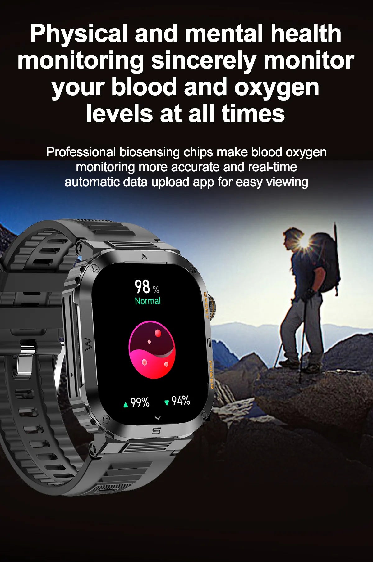 Rugged And Durable Military Smart Watch Ip68 Waterproof 2.01 '' HD Display Bluetooth Voice Smart Watch For Android IOS XIAOMI - Newer-Adventures